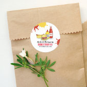 Verjaardagsfeest Zomer BBQ Custom Ronde Sticker