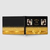 Verjaardagsfeest zwart goud boog foto gastenboek (Volledig)