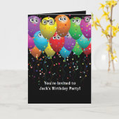 Verjaardagsfeestballon bos kaart (Gele Bloem)