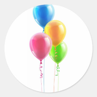Verjaardagsfeestballon set ronde sticker