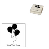 Verjaardagsfeestballonnen aangepaste tekst rubberstempel (Gestempeld)