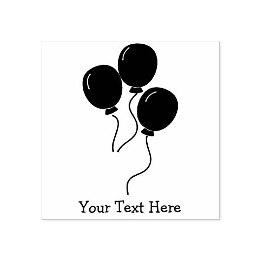 Verjaardagsfeestballonnen aangepaste tekst rubberstempel (Afrduk)