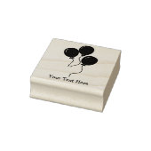 Verjaardagsfeestballonnen aangepaste tekst rubberstempel (Stempel)