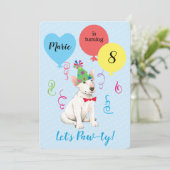 Verjaardagsfeestballonnen Bull Terrier Kaart (Staand voorkant)