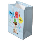 Verjaardagsfeestballonnen Duitse draadstoel aanwij Medium Cadeauzakje (Achterkant Gekanteld)