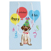 Verjaardagsfeestballonnen Duitse draadstoel aanwij Medium Cadeauzakje (Voorkant)