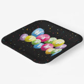 Verjaardagsfeestballonnen en Confetti Papieren Bordje (Gebogen)