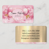 Verjaardagsfeestballonnen Gift Heart Visitekaartje (Voorkant / Achterkant)