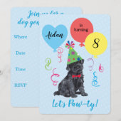 Verjaardagsfeestballonnen Kerry Blue Terrier Kaart (Voorkant / Achterkant)