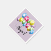 Verjaardagsfeestballonnen met naam servet (Hoek)