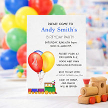 Verjaardagsfeestballonnen & Trein