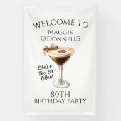 Verjaardagsfeestbanner 80ste Espresso Martini Spandoek (Verticaal)