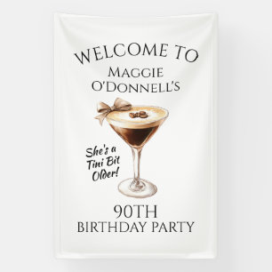 Verjaardagsfeestbanner 90ste Espresso Martini Spandoek