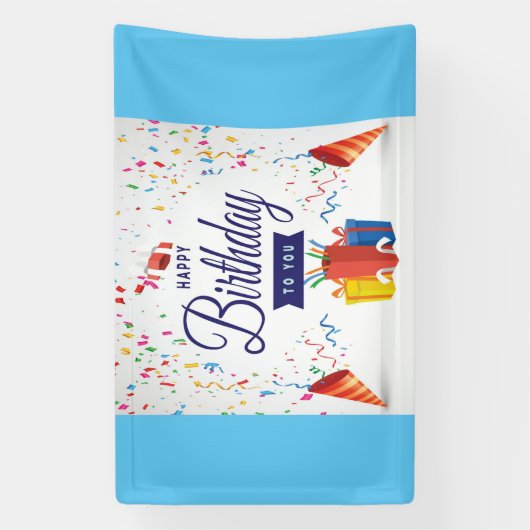 Verjaardagsfeestbanner Spandoek (Verticaal)