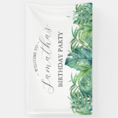 Verjaardagsfeestbanner Tropical Luau Spandoek (Verticaal)