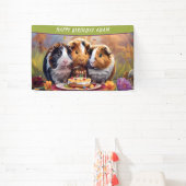Verjaardagsfeestbanner voor cavia's spandoek (Insitu)