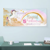 Verjaardagsfeestbanners van Unicorn Spandoek (Beurs)