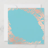 Verjaardagsfeestblaadjes krans Ocean Pink Rose Gol Kaart (Achterkant)