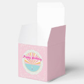 Verjaardagsfeestbox, Roze Regenboog Bedankdoosjes (Geopend)
