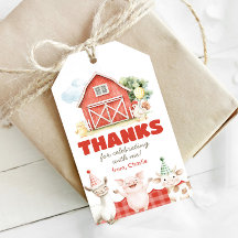 Verjaardagsfeestcadeautags voor de boerderij