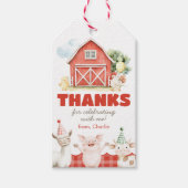 Verjaardagsfeestcadeautags voor de boerderij cadeaulabel (Voorkant)
