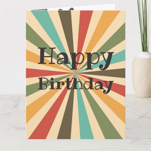  verjaardagsfeestdag aanpasbare spiraal kaart (Voorkant)