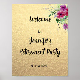 Verjaardagsfeestelijke Verwelkoming Bord Poster