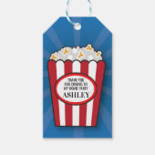 Verjaardagsfeestfilm Popcorn Film Dank u Labels Cadeaulabel (Voorkant)