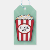Verjaardagsfeestfilm Popcorn Film Dank u Labels Cadeaulabel (Achterkant)