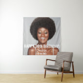 Verjaardagsfeestfoto 30e of andere verjaardag wandkleed (In situ)