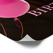 Verjaardagsfeestfoto hot pink welkom poster (Hoek)