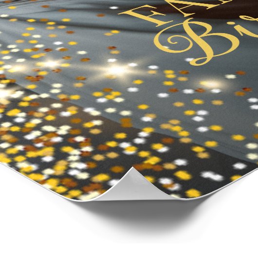 Verjaardagsfeestfoto welkomstbord poster (Hoek)