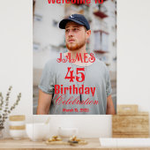 Verjaardagsfeestfoto welkomstbord poster (Keuken)