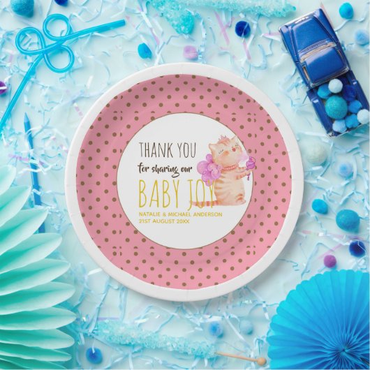 Verjaardagsfeestje 1e verjaardag prinses katten be papieren bordje (Feest)