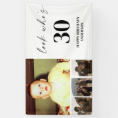Verjaardagsfeestje 30 Foto Collage Spandoek (Verticaal)