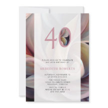 Verjaardagsfeestje 40ste verjaardag pastel abstrac