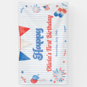Verjaardagsfeestje - 4 juli spandoek (Verticaal)