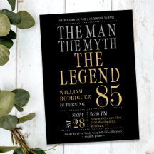 Verjaardagsfeestje 85e verjaardag De man De mythe 