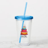 VERJAARDAGSFEESTJE ACRYL DRINKBEKER (Achterkant)