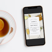 verjaardagsfeestje | Adult Birthday Cocktail Party Kaart