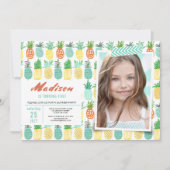 Verjaardagsfeestje | Ananas Fruit | Uitnodigingen (Voorkant)