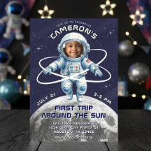 Verjaardagsfeestje astronaut 1e reis rond de zon