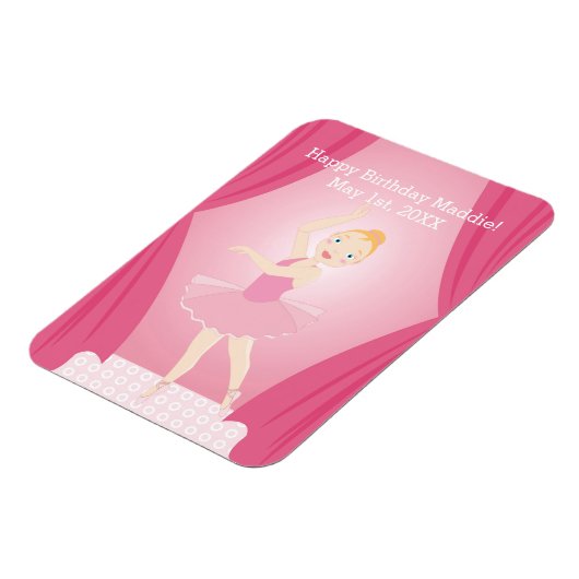 verjaardagsfeestje Ballerina Magneet (Linkerzijde)