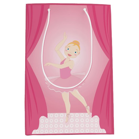 verjaardagsfeestje Ballerina Medium Cadeauzakje (Voorkant)