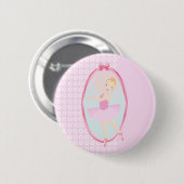 verjaardagsfeestje Ballerina Ronde Button 5,7 Cm (Voorkant /achterkant)