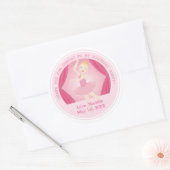 verjaardagsfeestje Ballerina Ronde Sticker (Envelop)
