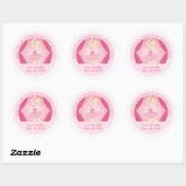 verjaardagsfeestje Ballerina Ronde Sticker (Vel)