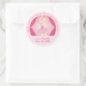 verjaardagsfeestje Ballerina Ronde Sticker (Tas)