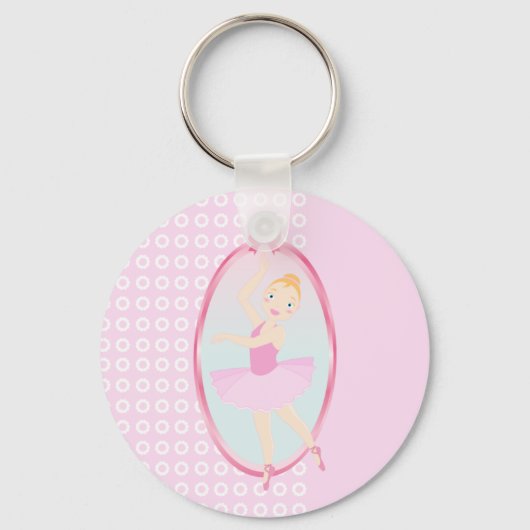 verjaardagsfeestje Ballerina Sleutelhanger (Voorkant)