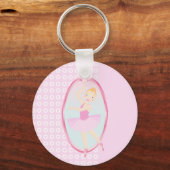 verjaardagsfeestje Ballerina Sleutelhanger (Voorkant)